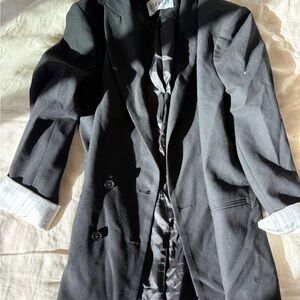 Claudie Pierlot Black Blazer with Striped Cuffs